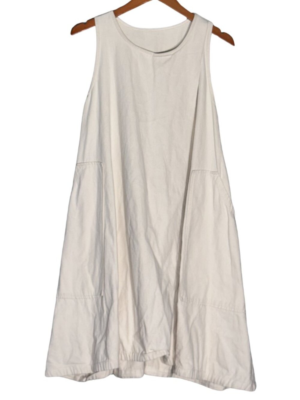 Little Creative Factory Heavyweight Cotton Natural Sleeveless Swing Dress
